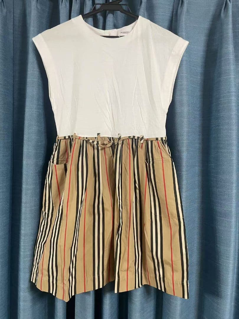 BURBERRY 半袖ストライプワンピース 140cm