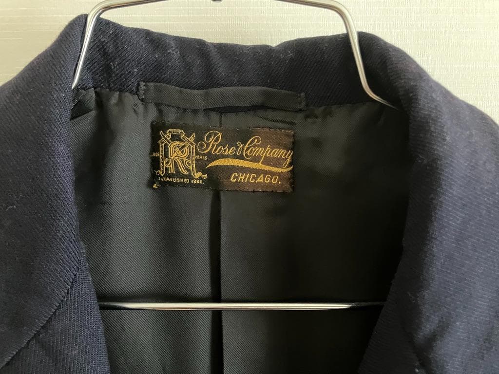 VINTAGE ビンテージ　サックコート　Rose & Company ネイビー