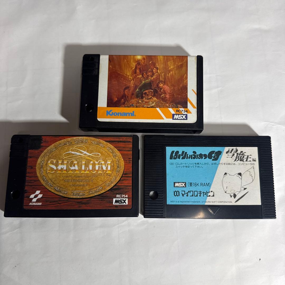 コナミ　MSX ソフト　3本　未チェック