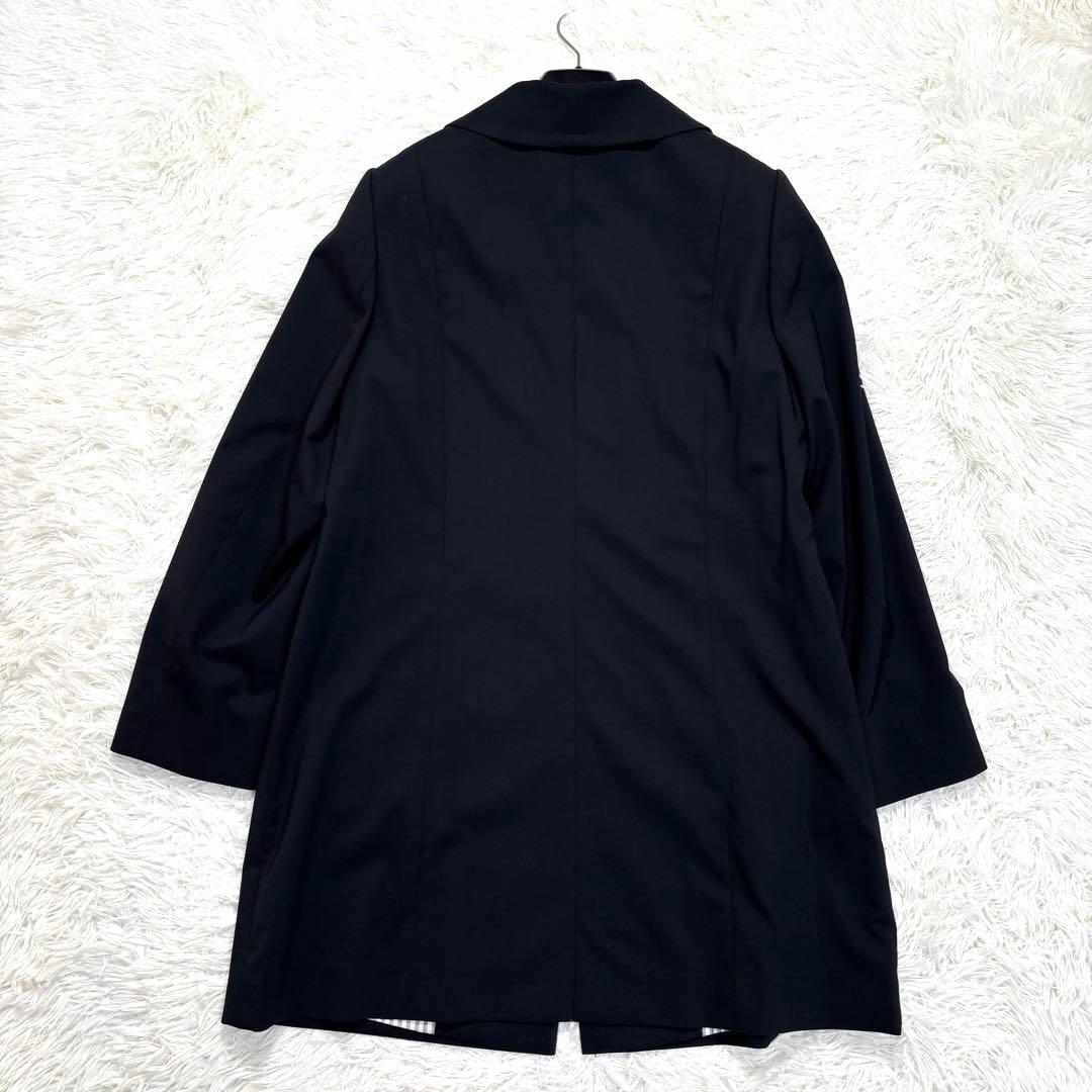 【美品】Aquascutum コート チェルッティ 日本製 ブラック XL