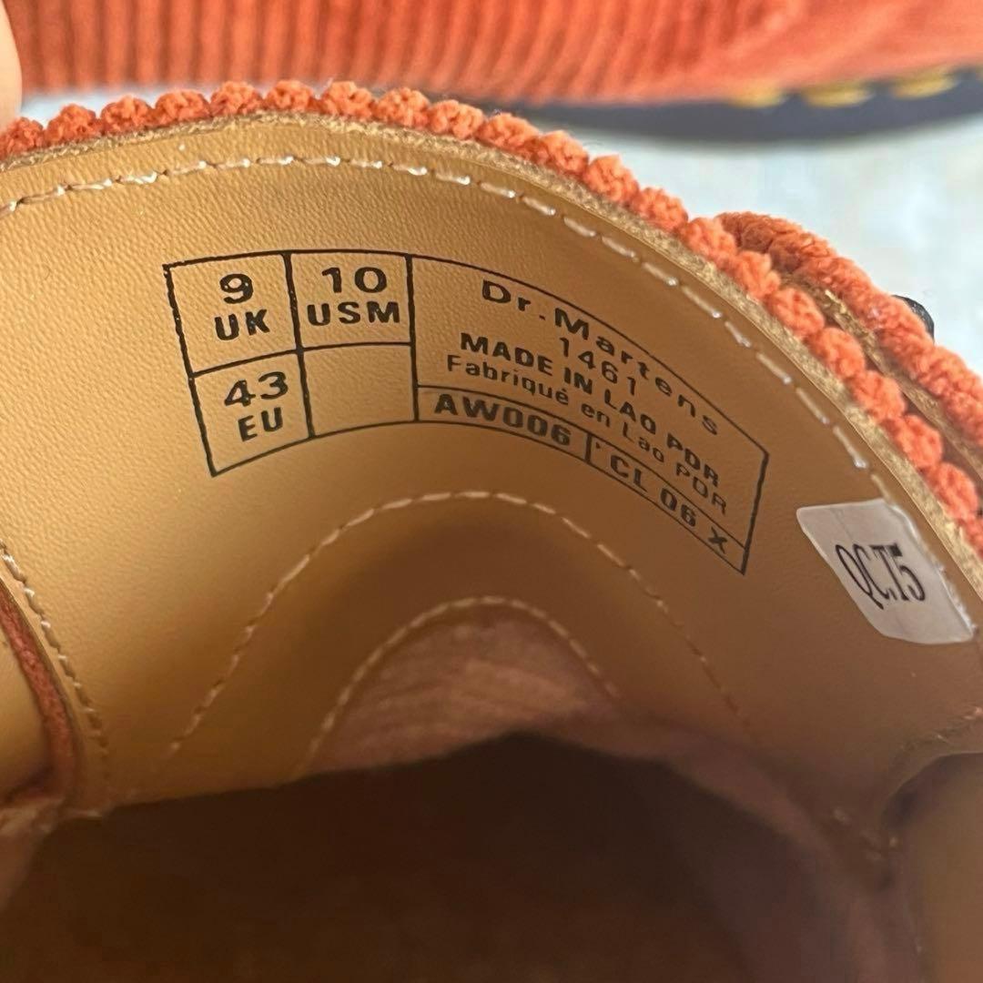 靴 1461 CORDUROY SHOES DR MARTENS UK9 28CM