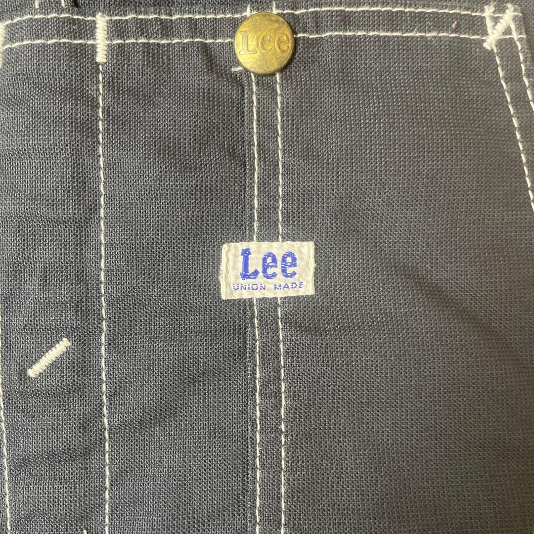 【タグ付き】 LEE オーバーオールエプロン ネイビー ストレッチダック