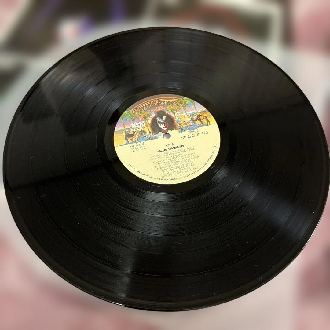 KISS ジーン・シモンズ　レコード　ポスター付き