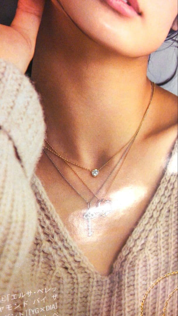 Polo様　極美品ティファニーバイザヤードネックレス0.38ct 鑑定書プラチナ