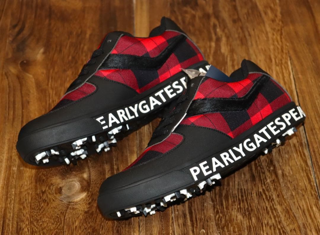 新品　パーリーゲイツ バッファローチェック ゴルフシューズ 23.5cm　併