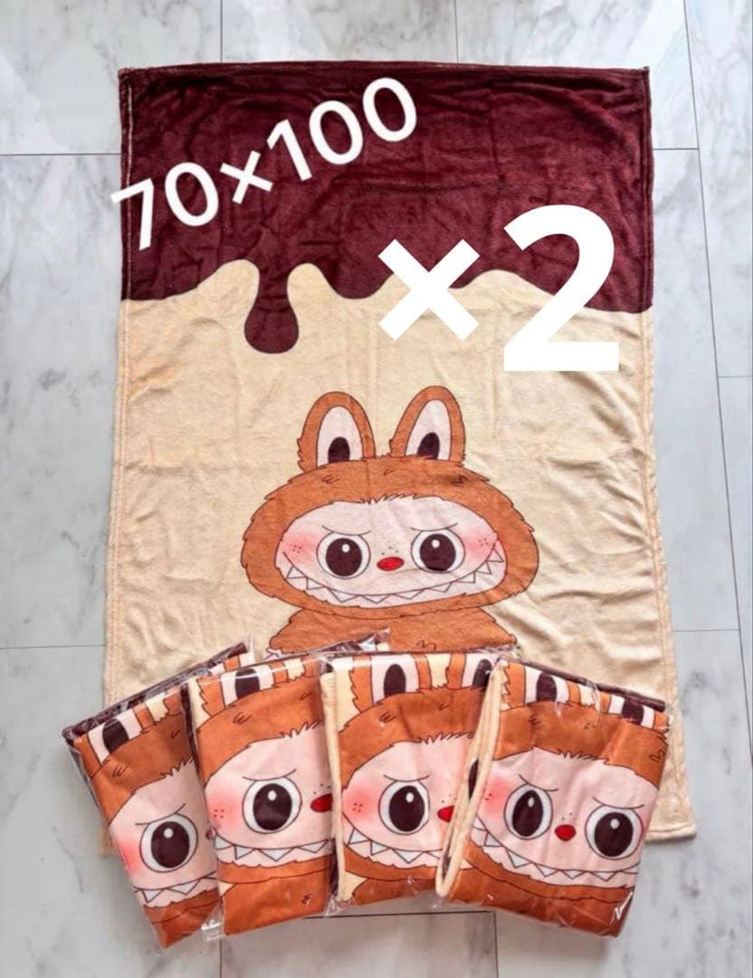 Labubu ラブブ オールスター ブランケット 薄手 膝掛け 車 仕事 昼寝