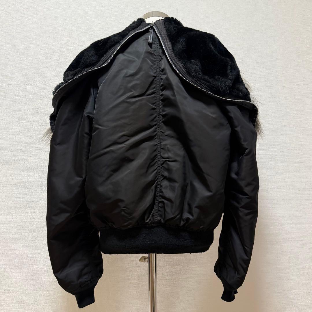 80s〜90s　アルファ　N-2B　USA製　短丈　Y2K　3本線タグ　黒　L