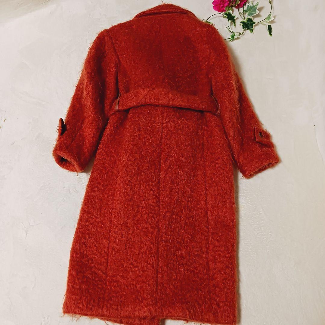 Rito オレンジ ボア モヘアシャギーコクーンコート　リト　ロングコート