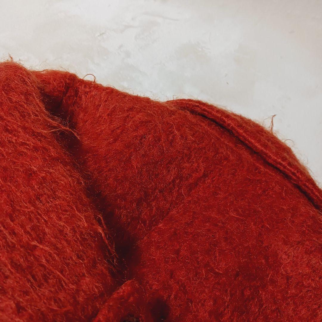 Rito オレンジ ボア モヘアシャギーコクーンコート　リト　ロングコート