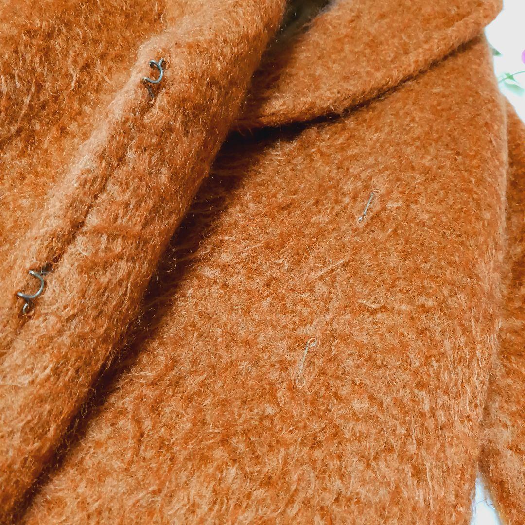 Rito オレンジ ボア モヘアシャギーコクーンコート　リト　ロングコート