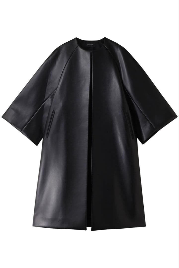 24AW【STUMBLY】ラウンドノーカラーコート