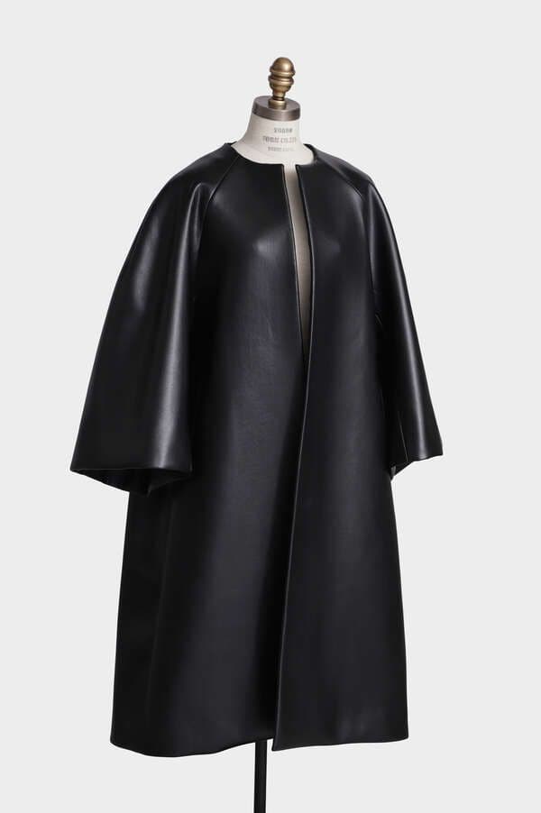 24AW【STUMBLY】ラウンドノーカラーコート