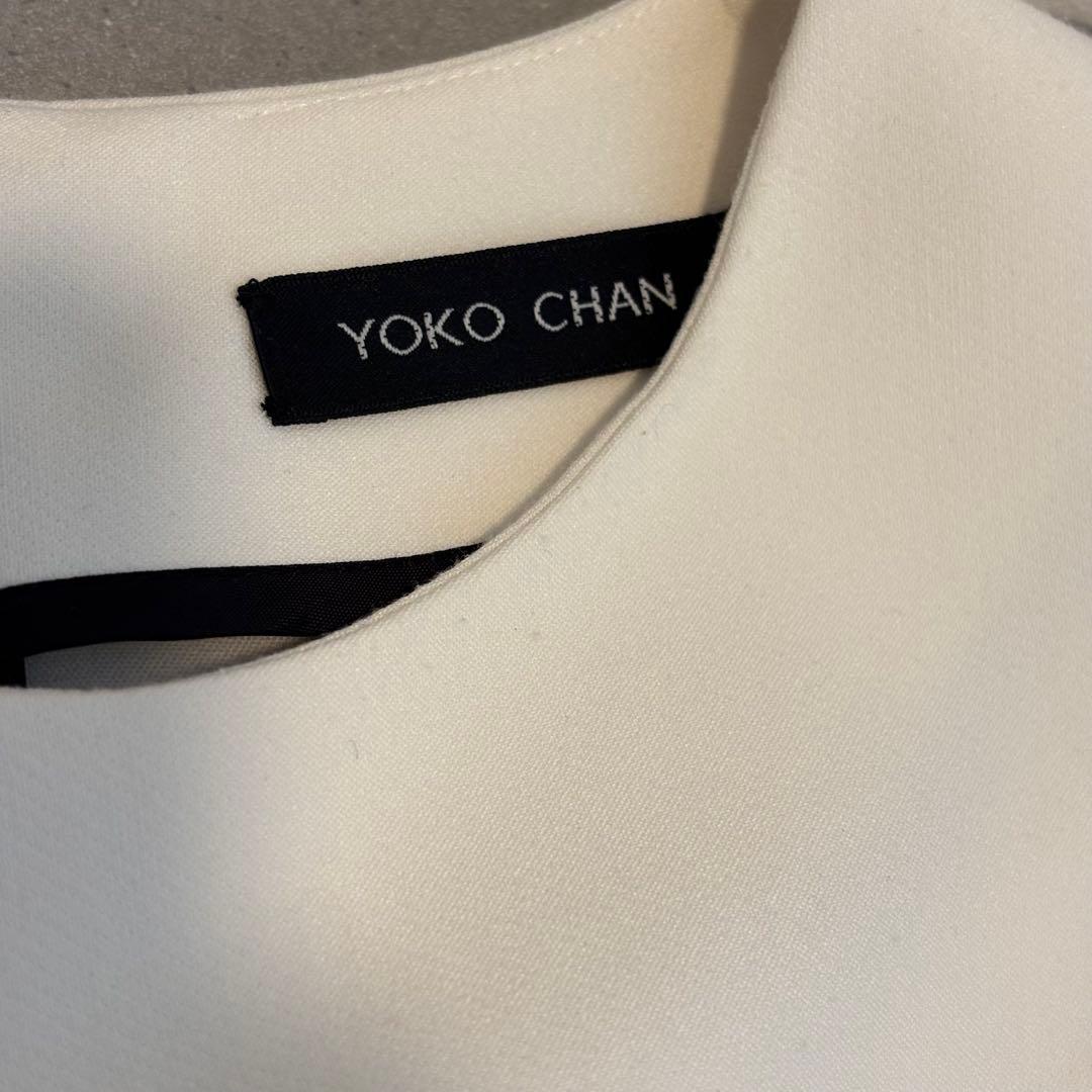 【週末限定価格】YOKO CHAN カットソー ファー　ホワイト 40