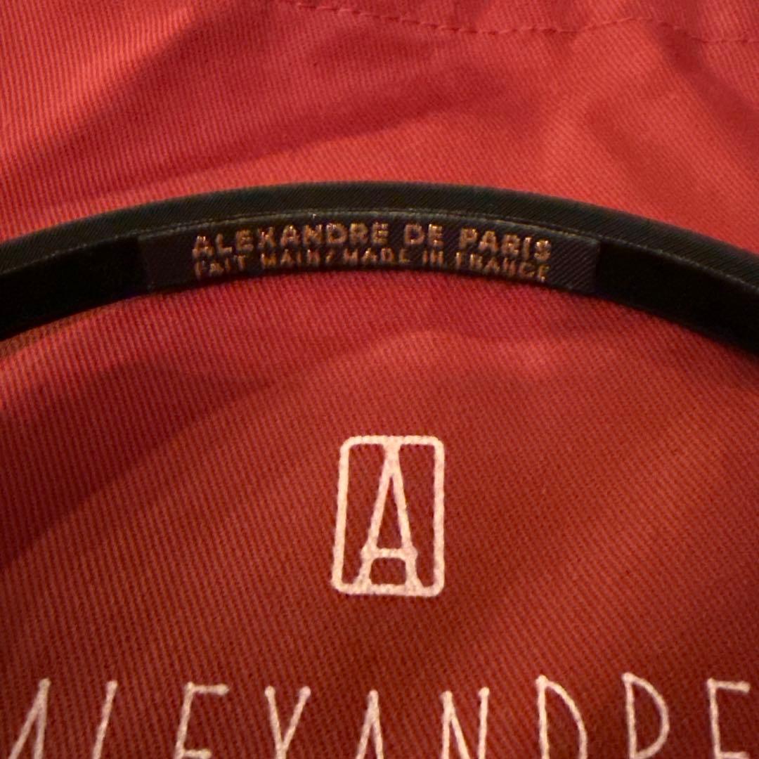 ALEXANDRE DE PARIS サテンカチューシャ ブラック