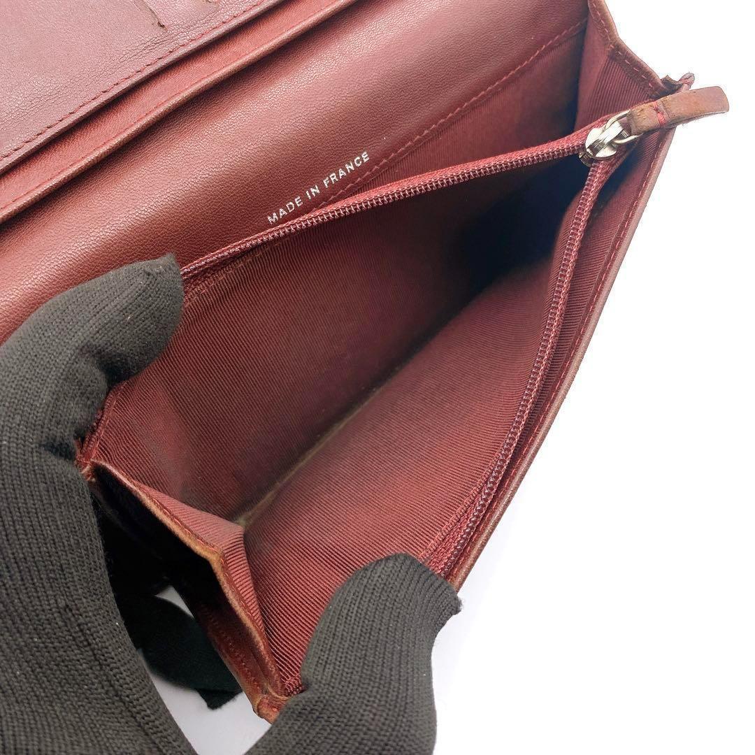 CHANEL シャネル ラムスキン マトラッセ 二つ折り 長財布 ココマーク 黒