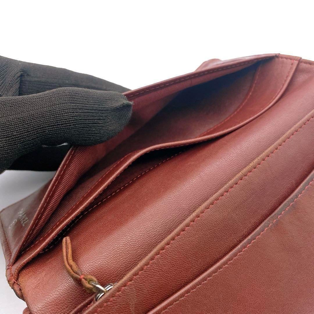 CHANEL シャネル ラムスキン マトラッセ 二つ折り 長財布 ココマーク 黒