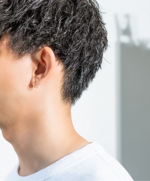 L&Co. エルアンドコー K18 フープ ピアス　1mm幅×10mm