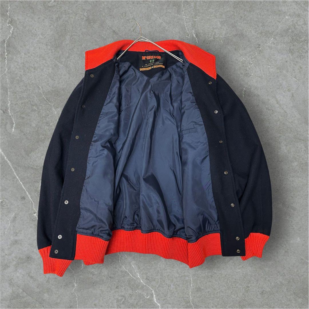 80s McGREGOR マックレガー ウール スタジャン タツノオトシゴ刺繍