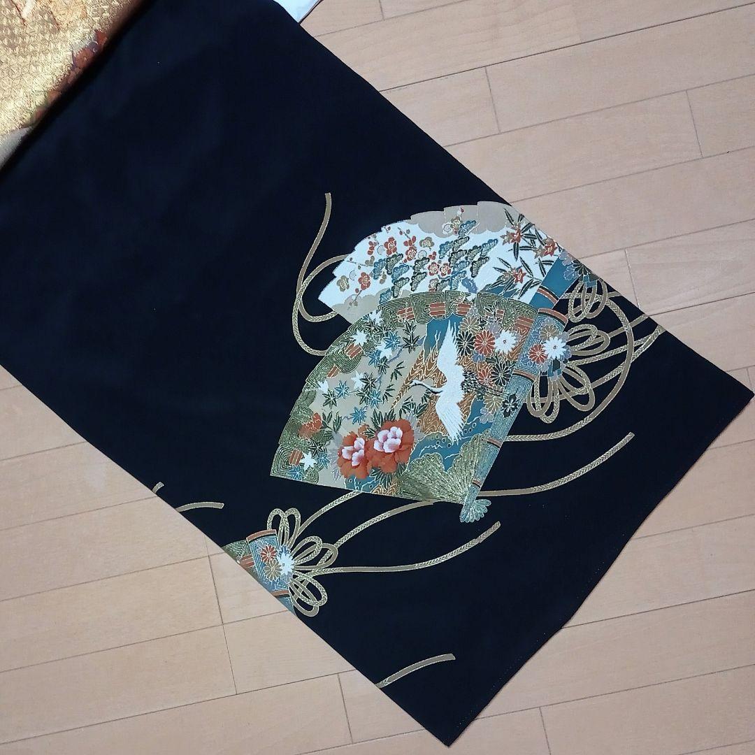 D01M！☆USED美品☆ 結婚式 金彩 豪華 黒留袖6点セット