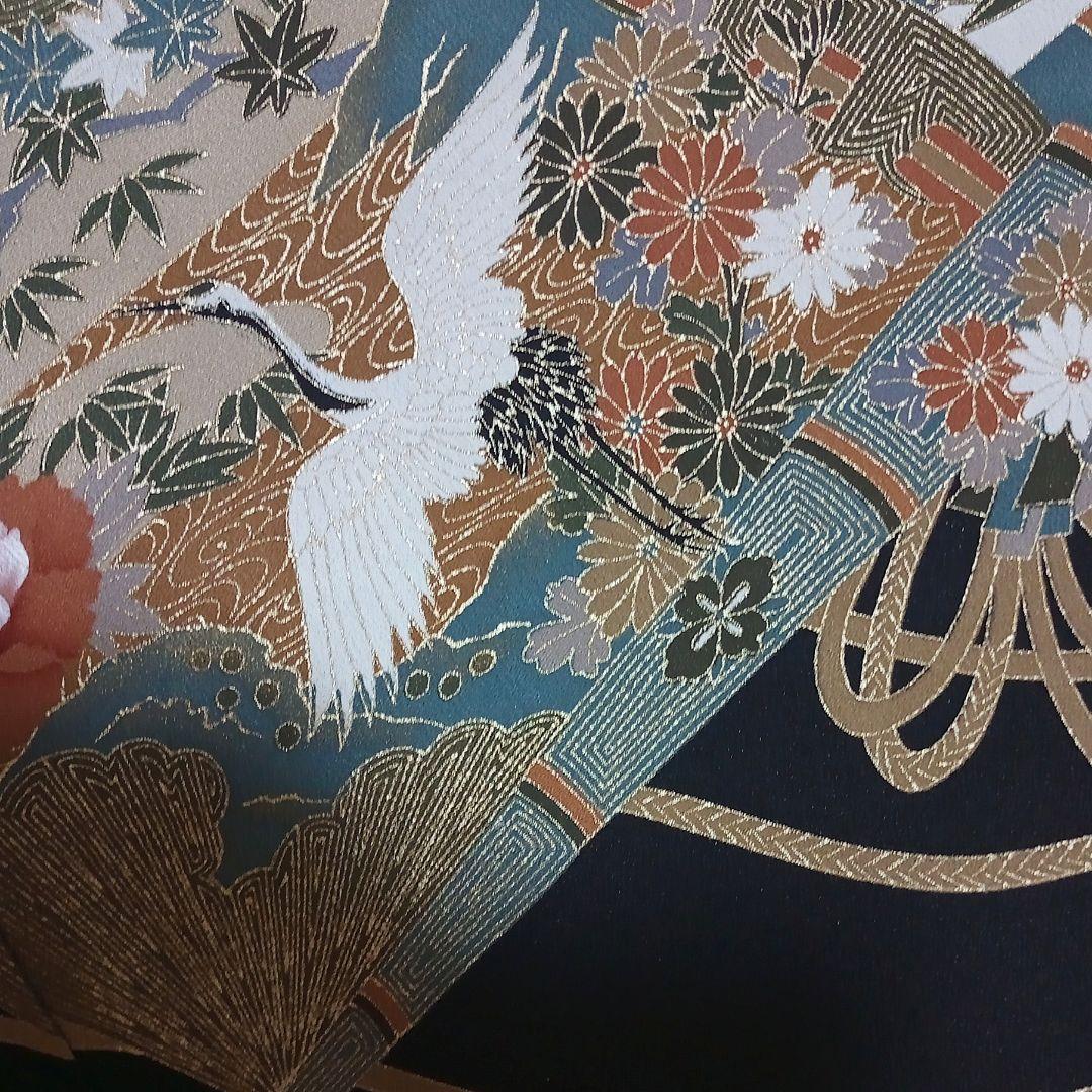 D01M！☆USED美品☆ 結婚式 金彩 豪華 黒留袖6点セット