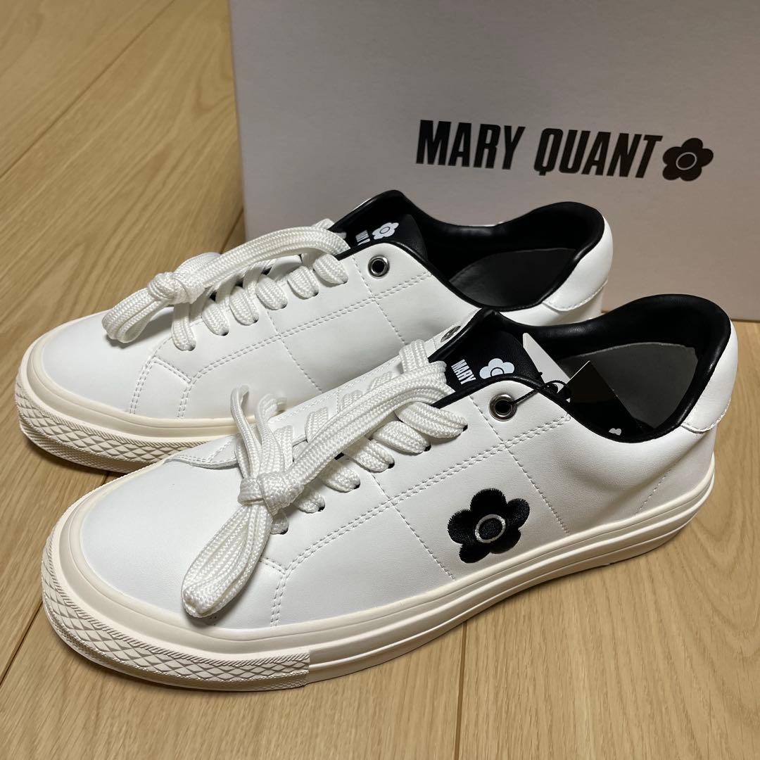 MARY QUANT アイコンデイジーバイカラースニーカー (ホワイト)Mサイズ