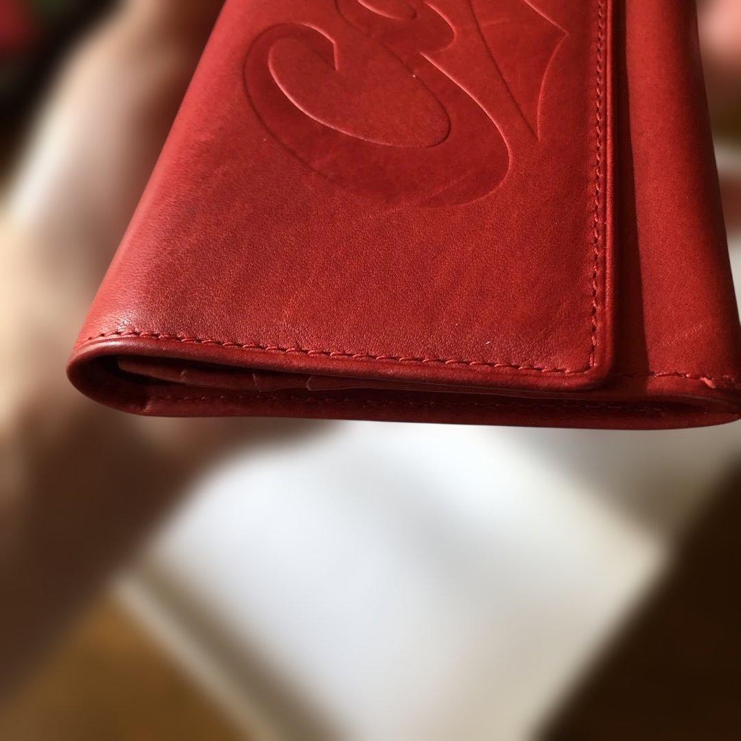 レア　Carp ロゴ ミズノグラブ牛革　長財布