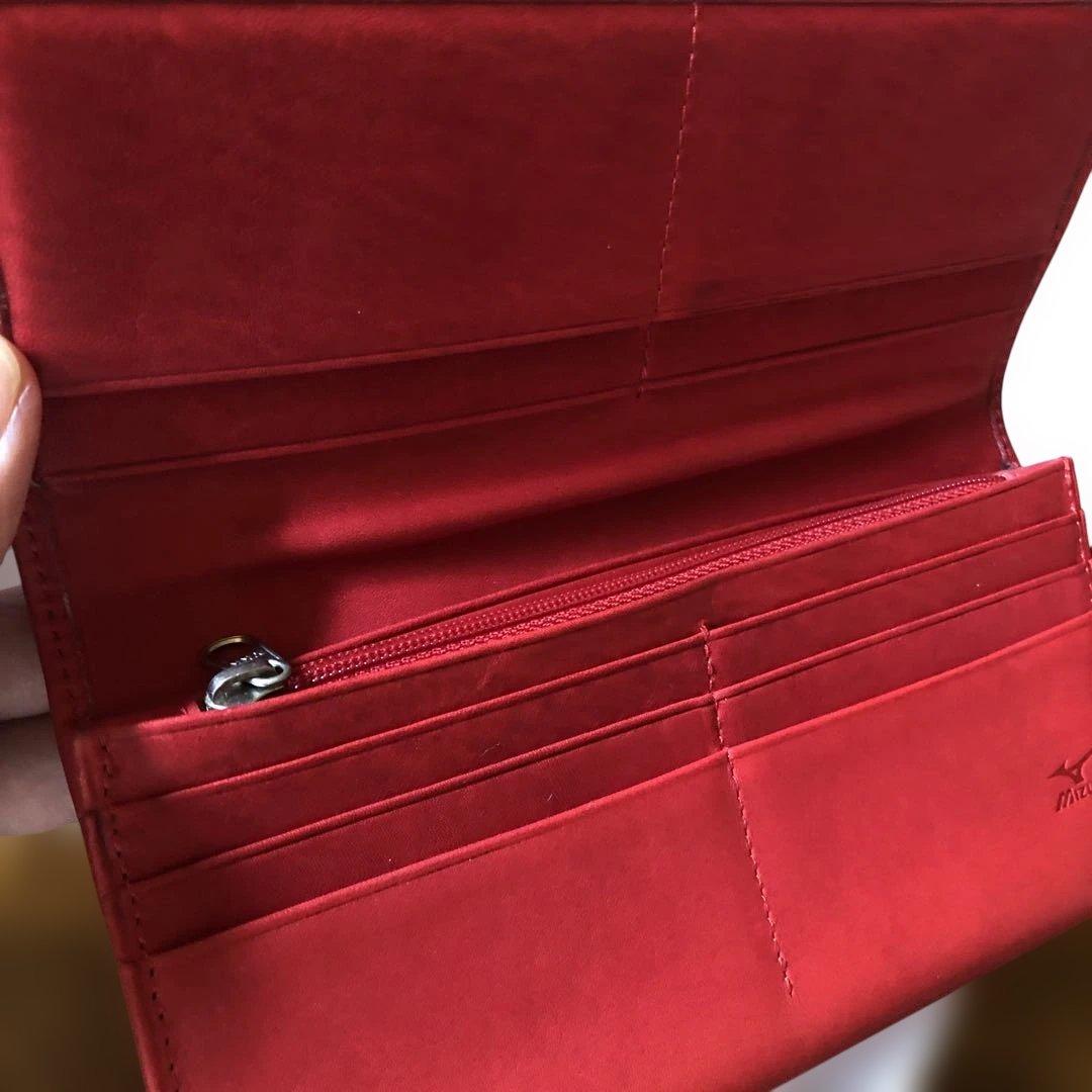 レア　Carp ロゴ ミズノグラブ牛革　長財布