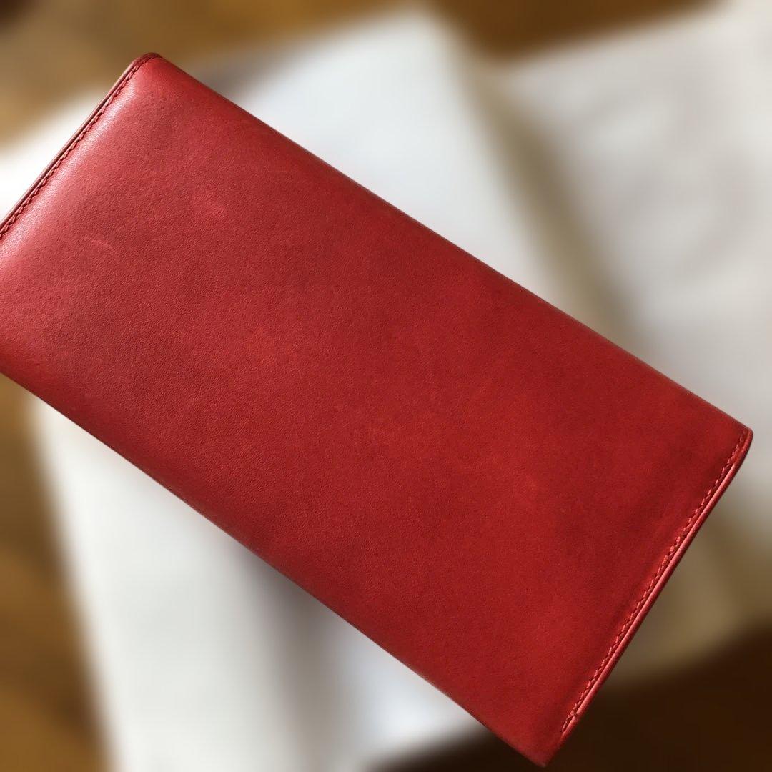 レア　Carp ロゴ ミズノグラブ牛革　長財布