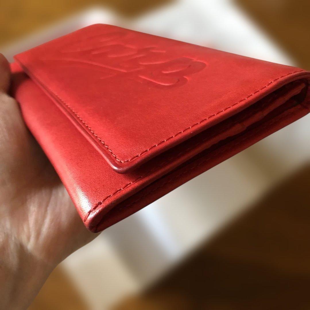 レア　Carp ロゴ ミズノグラブ牛革　長財布