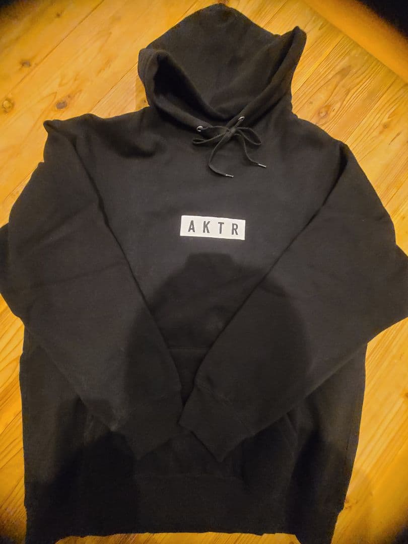 AKTR ブラック フード付きスウェット(ブラック)XL寸