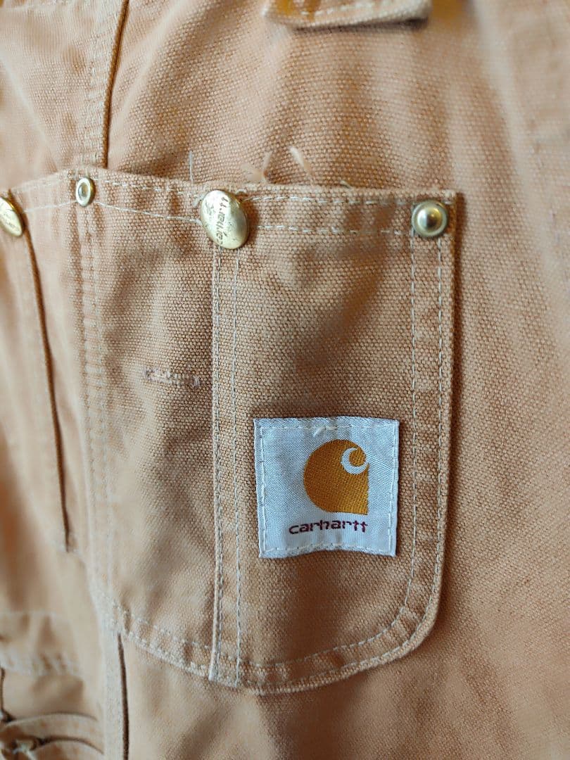Carhartt ベージュ オーバーオール　エプロン