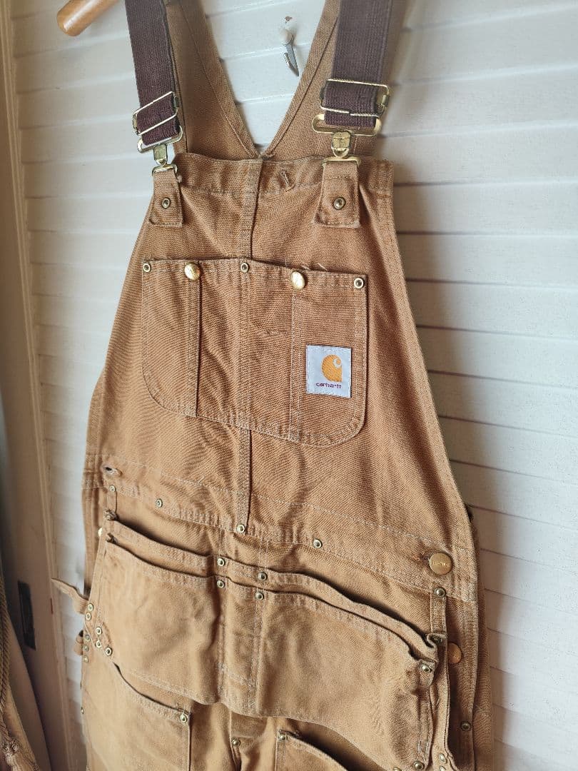 Carhartt ベージュ オーバーオール　エプロン