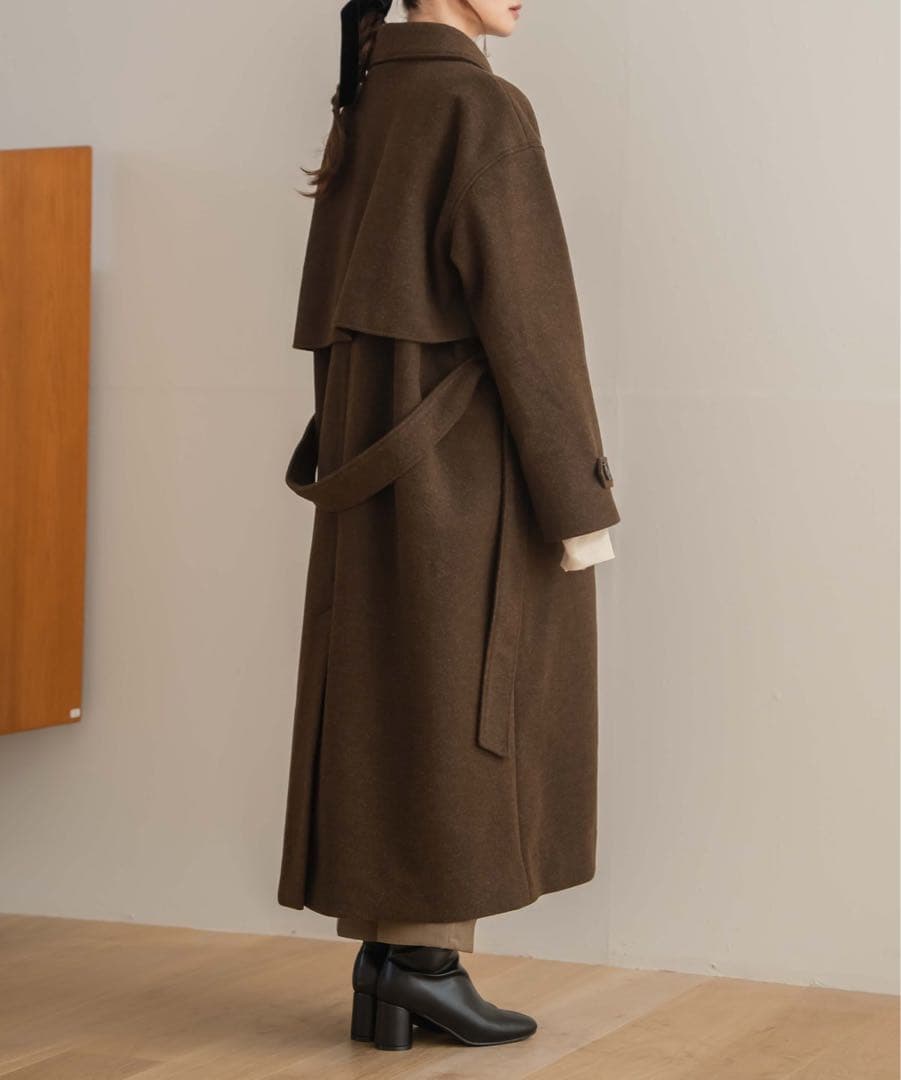 yourmle ダークブラウン ロングコート