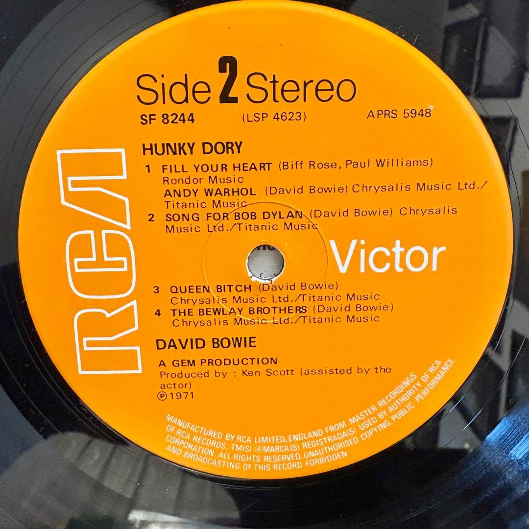 【極レア】David Bowie/Hunky Dory UKオリジ初回マト3/3