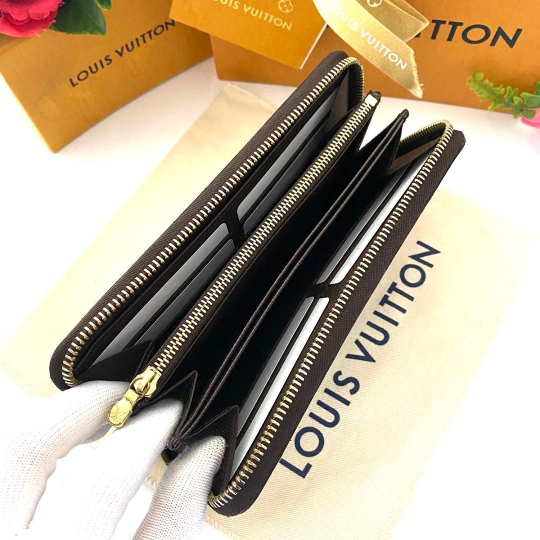 ルイ ヴィトン◎ジッピー ウォレット ダミエ エベヌ ラウンドファスナー 長財布