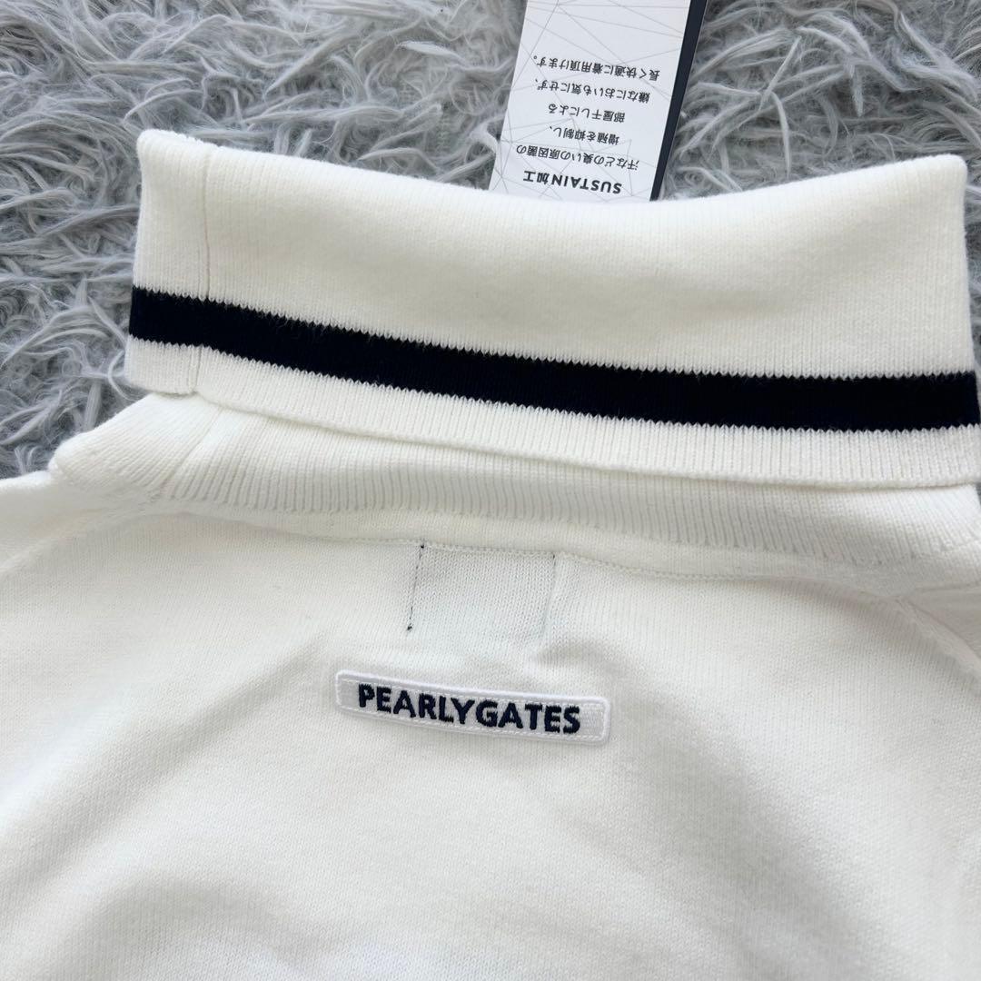 ぽよ　新品　パーリーゲイツ　ニット　セーター　タートルネック　ホワイト
