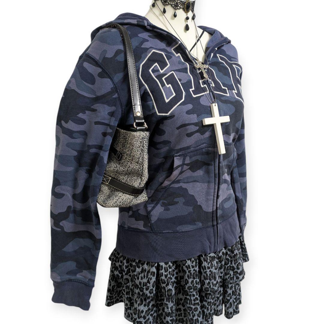 ギャップ　GAP 迷彩　ビッグロゴ　パーカー y2k 平成