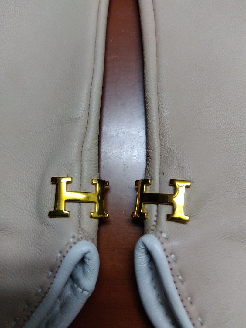 【最終値下げ】エルメス Hロゴ ラムスキン レザーグローブ ライトピンク