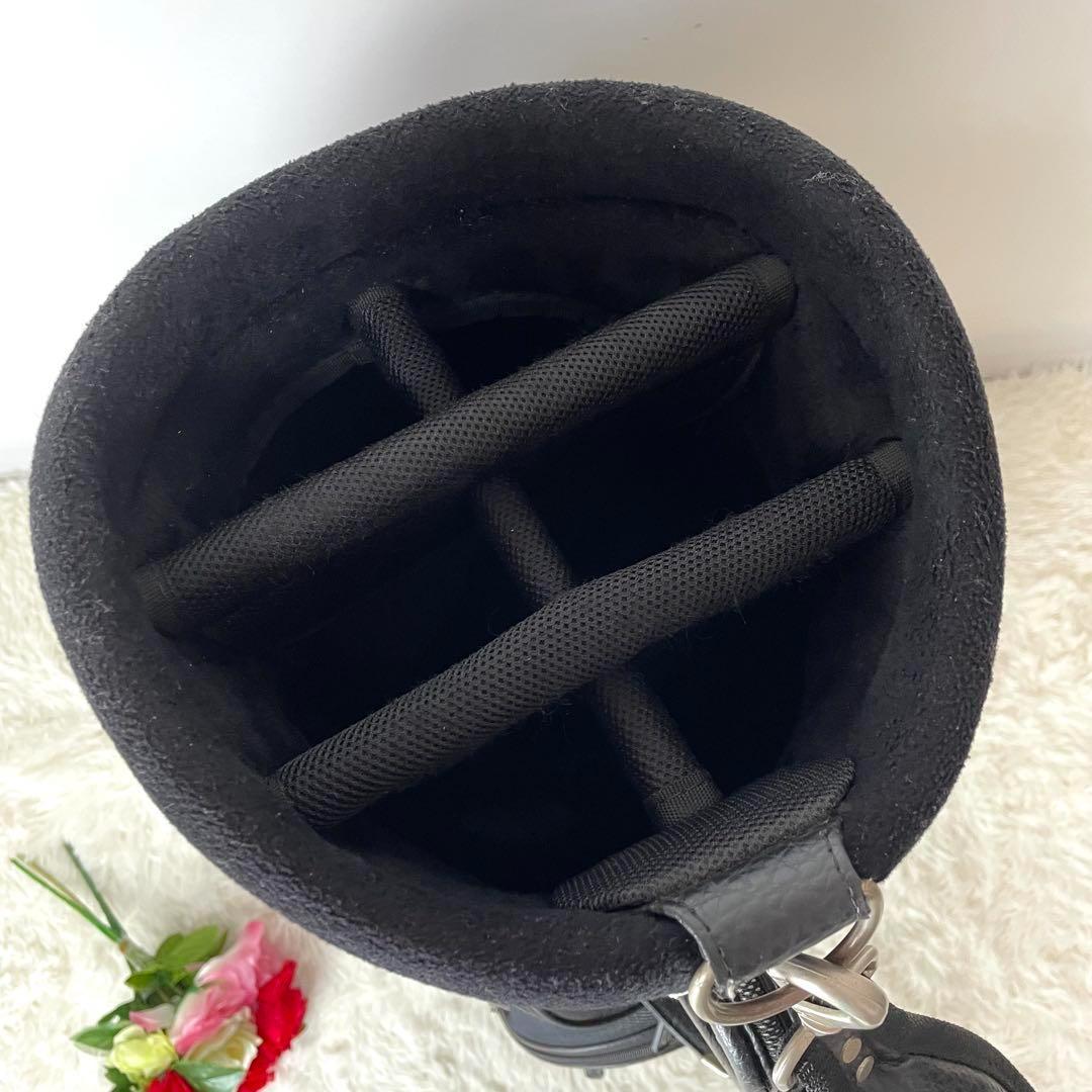 限定モデル✨タイトリスト キャディバッグ 黒ブラック レザー カート型 大型