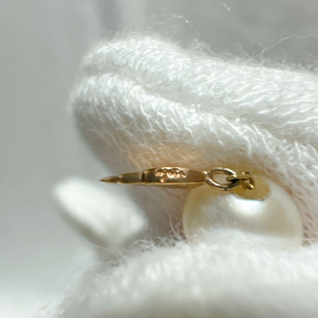 【レア】agete アガット ピアス パール リーフ k10 ゴールド 箱付き