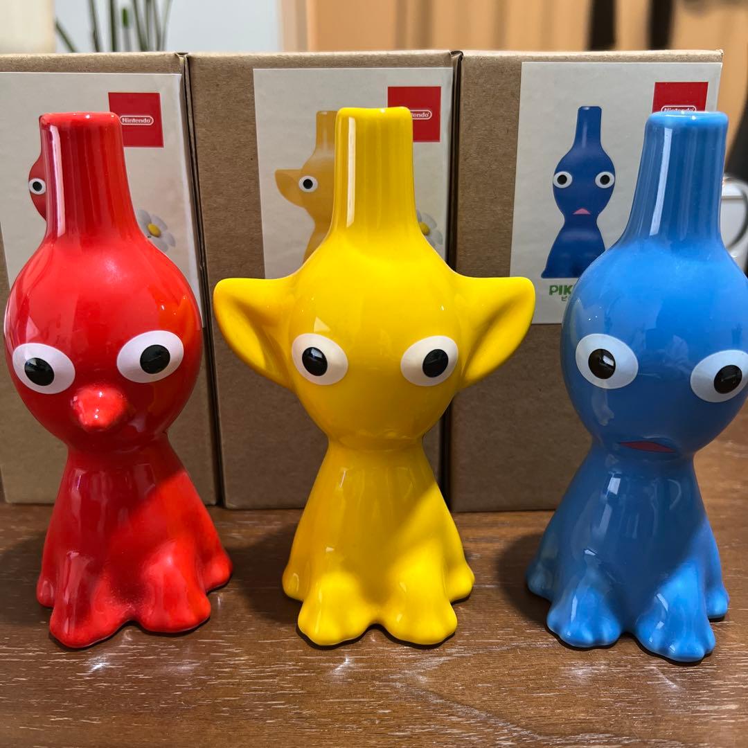 ★チビうさ★ピクミン 一輪挿し（赤・黄・青ピクミン3点セット）