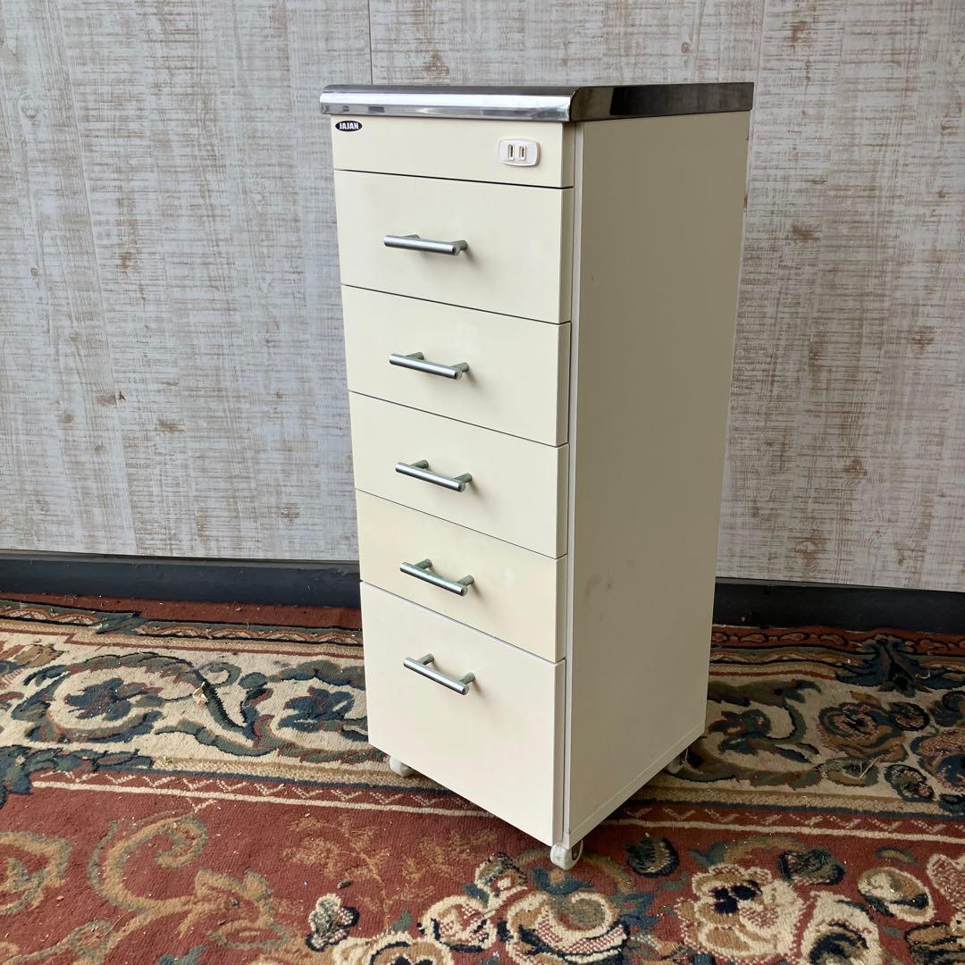 JAJAN ステンレストップトローリー キャスター付き 5段キッチンワゴン