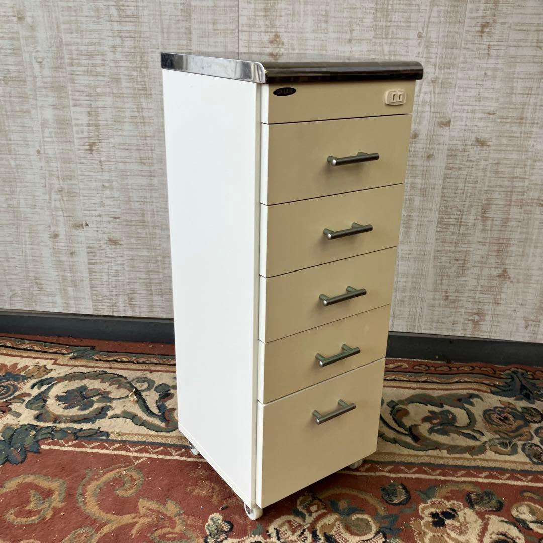 JAJAN ステンレストップトローリー キャスター付き 5段キッチンワゴン