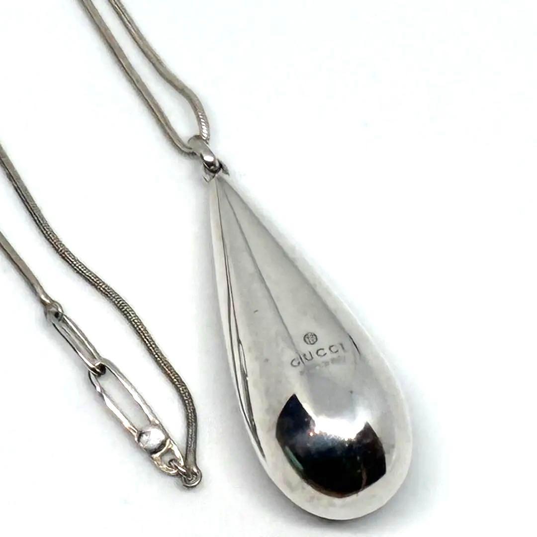 GUCCI ネックレス ティアドロップ シルバー