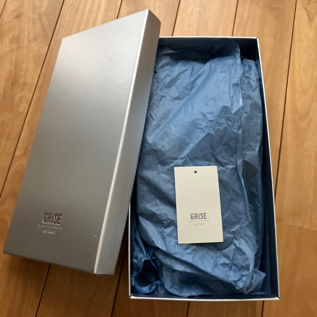 【新品】GRISE サテンリボンバレリーナ 23.5 グレー