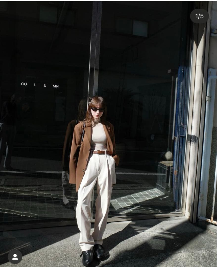 パンツ CLANE SIDE CIRCLE CUT PANTS