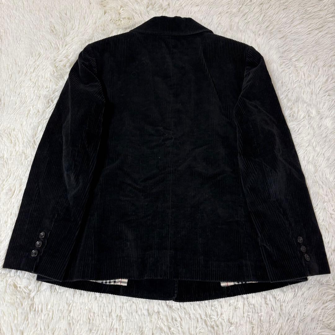 バーバリーロンドン コーデュロイ ジャケット ノバチェック 黒 大きいサイズ