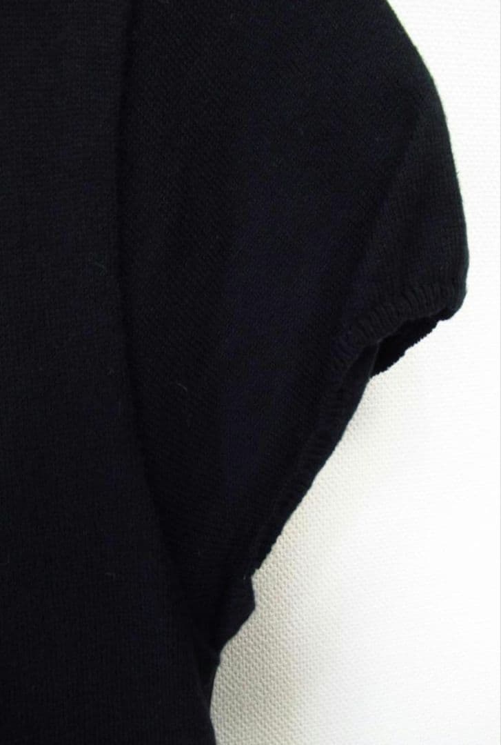 美品★ファミリア★切り替えワンピース　リバティ　肩リボン　ワッフル袖　160