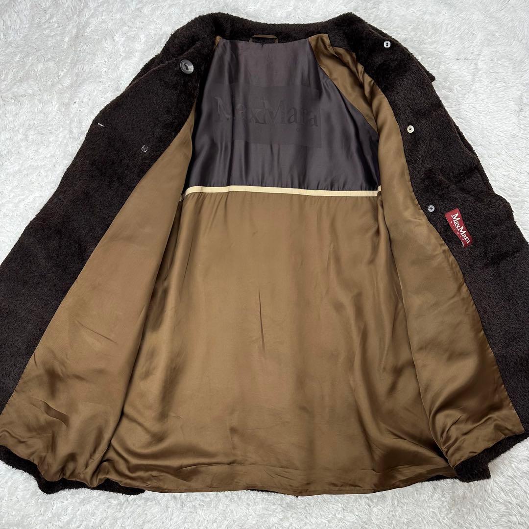 マックスマーラ　シャギーコート　ロングコート　アルパカ混　 大きいサイズ　42