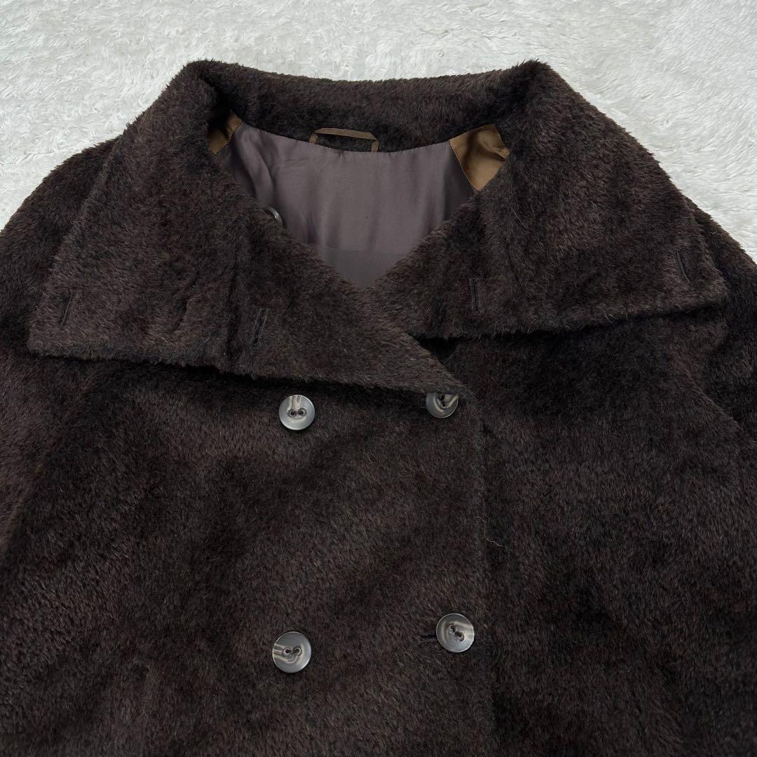 マックスマーラ　シャギーコート　ロングコート　アルパカ混　 大きいサイズ　42